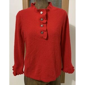 Lark & Ro Red Cashmere Sweater Women's Large